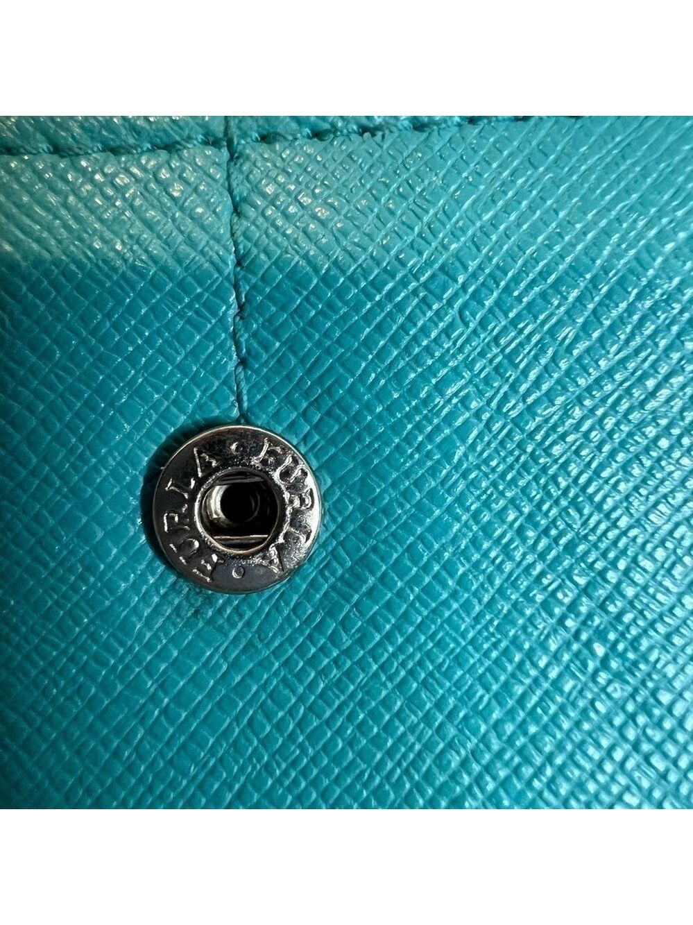 FURLA AUTHENTIC LONG BLUE ZIP AROUND WALLET - Picture 4 of 14